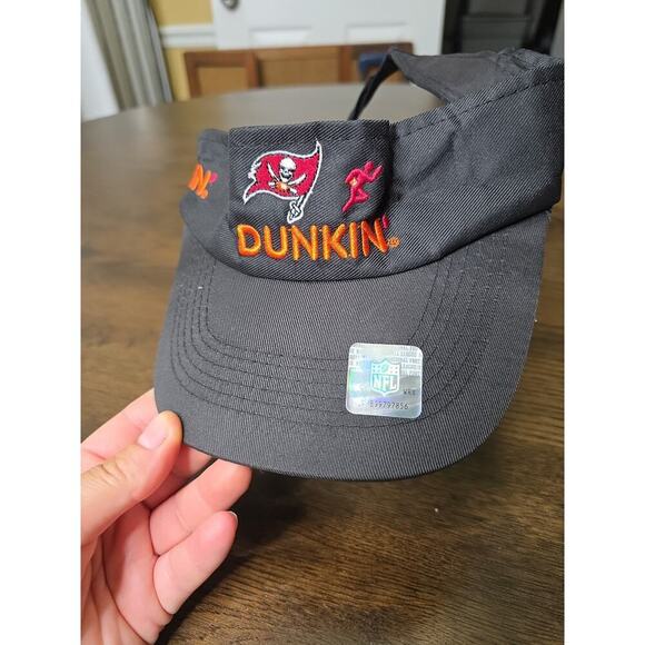 Dunkin Donuts Tampa Bay Buccaneers Black Visor Hat Adjustable - Picture 16 of 16